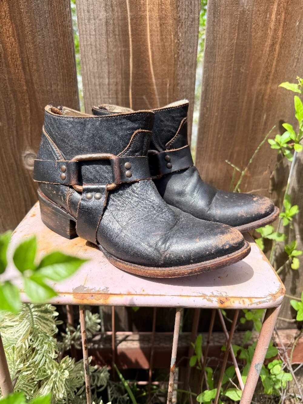 Freebird by Steven Phlow Leather Bootie Boot Size 9 Black